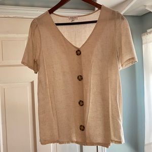 Piper & Scoot oatmeal button up top